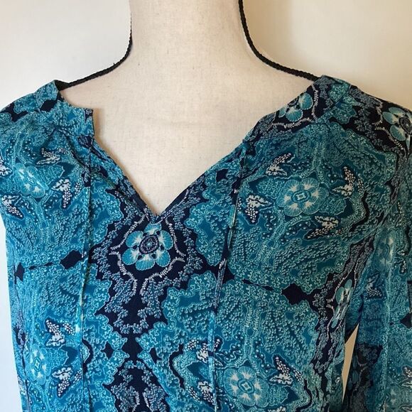 Rose & Olive Print Chiffon dress XS - Picture 2 of 8